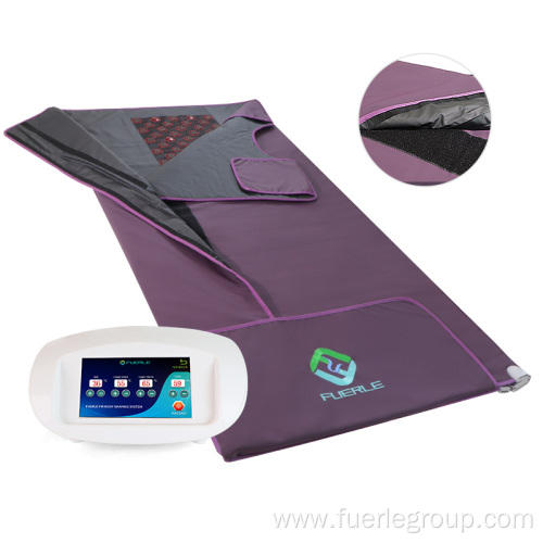 Infrared heating sauna blanket with 3 heating zones